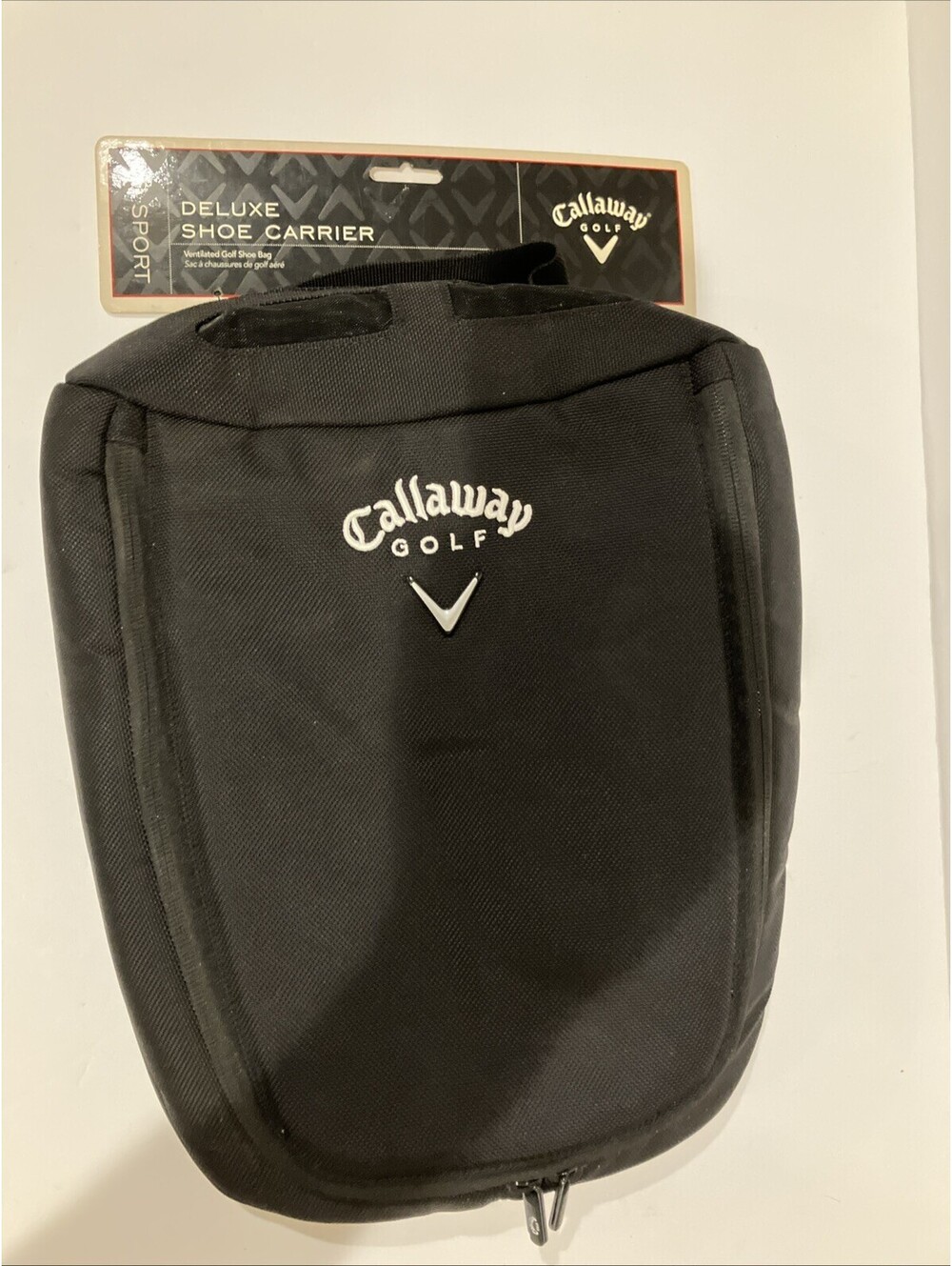 Callaway Deluxe Golf Shoe Travel Bag Zipper Carrier Black Club Black NEW
